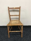 A Victorian beech wood bedroom chair
