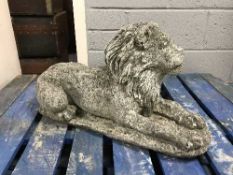 A garden figure - lion laying down