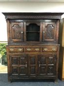 An 18th century oak cabinet