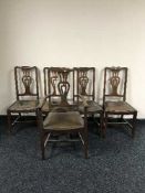 A set of five Edwardian dining chairs