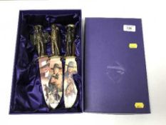 Three Bradford Exchange commemorative daggers 