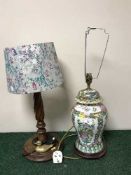 An oriental style table lamp,