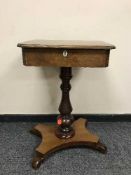 A continental mahogany work table