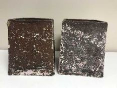 Two terracotta chimney pots