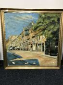 A continental oil on canvas - street scene