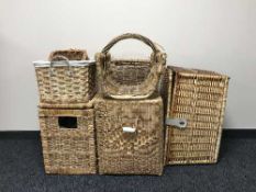 A collection of wicker baskets