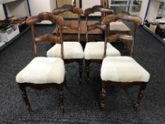 Four late 19th century continental dining chairs