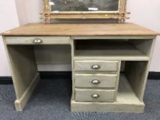 A reclaimed pine computer work station