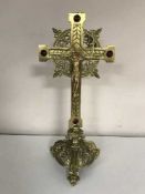 A gilt metal crucifix