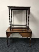 A Victorian mahogany child's desk and occasional table