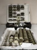 A quantity of oak banjo barometer frames and barometer parts