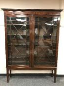 A 19th century glazed mahogany bookcase