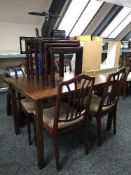 A contemporary stained beech kitchen table,