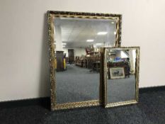 Two gilt framed mirrors