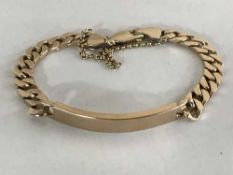 A 9ct gold identity bracelet