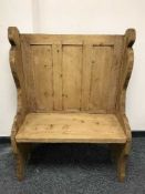 A reclaimed pine bench/hall seat,