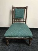 A late Victorian bedroom chair