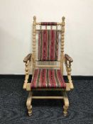 A continental oak rocking chair