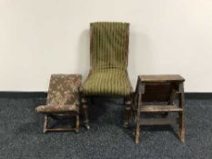 An antique bedroom chair,