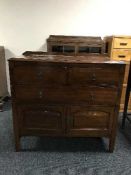 A mahogany linen chest