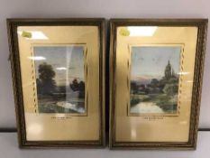 A pair of gilt framed prints after George Oyston - In the Thames Valley & Near Chinnor,