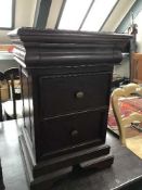 A mahogany effect bedside stand