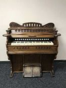 A mahogany cased American organ by Cornish Company