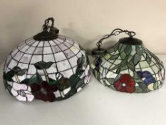Two contemporary Tiffany style light fittings