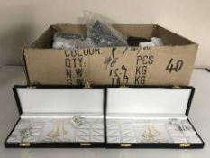 A box of assorted jewellery boxes