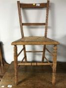 A Victorian beech wood bedroom chair