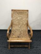 A mahogany bergere armchair