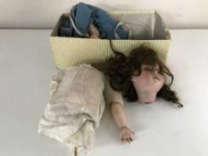 A bisque headed doll