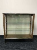 A melamine topped display cabinet