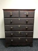 An antique pine mule chest
