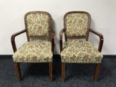 A pair of early 20th century armchairs