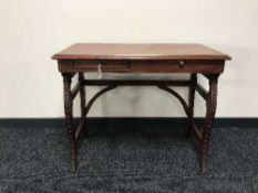 A small pine writing table
