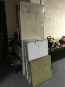 Five folding trestle tables and a card table