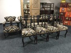 A seven piece Victorian mahogany drawing room suite