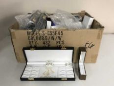 A box of assorted jewellery boxes