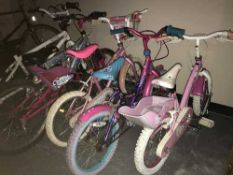 Three girls bikes