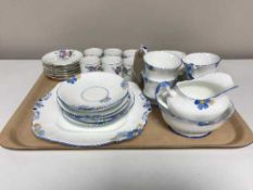 A tray of nineteen pieces of Paragon hand craft tea china and set of six New Chelsea coffee cups