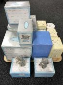 A tray of boxed Me to You teddy bears, Swarvoski crystal dog,