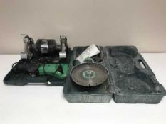 A Black & Decker professional bench grinder,