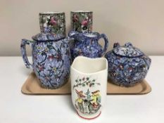 A tray of three pieces of Ringtons chintz ware,