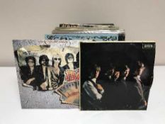 A box of LP records inc.