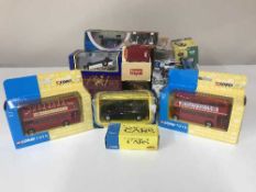 A tray of boxed die cast vehicles inc.