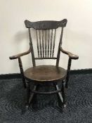 A Bentwood style rocking armchair