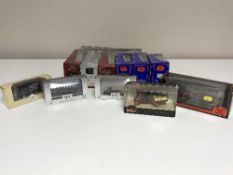 A tray of fifteen boxed die cast vehicles inc.