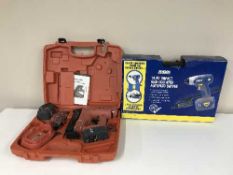 A cased Tacwise nail gun and a cased Jewson Impact & collated autofeed driver