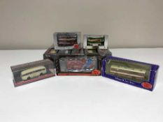 A tray of eleven boxed Corgi Original Omnibus die cast vehicles,